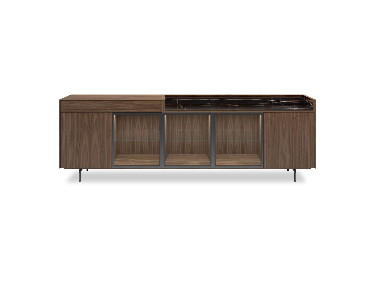 Шкаф из дерева и стекла с распашными дверями и встроенным освещением Hurtado Evolution ARCH-00085888 - Вид №4