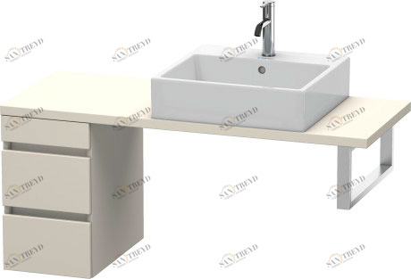 DS532509191 Шкафчик для компактной консоли DuraStyle #DS5325 300 x 478 мм Серо-коричневый декор Duravit