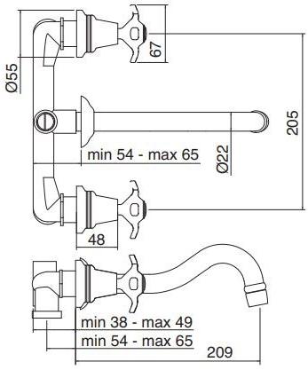 Rubinetterie Treemme Nuova retrò  4152  - Вид №1