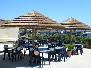 Круглый зонтик из африканского тростника