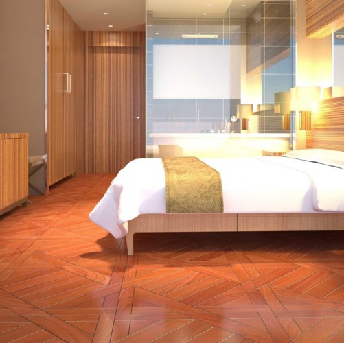 Модульный паркет Da Vinci Кьяра Черешня Натур (Гладкая) 626х626 мм 2600600084 - Вид №4