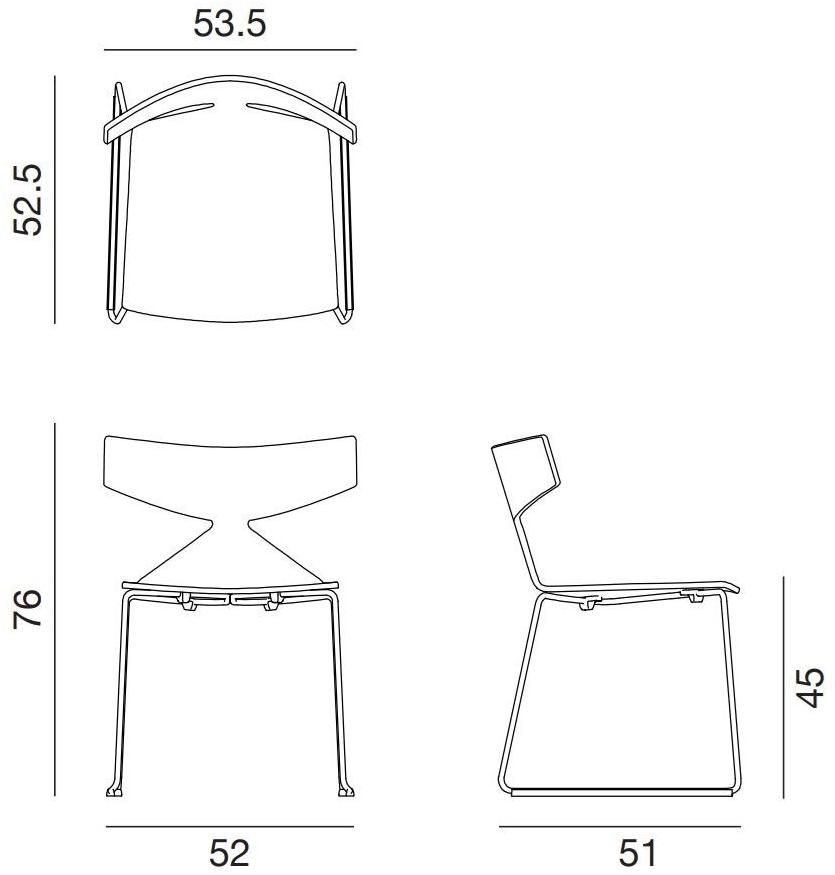 arper Штабелируемое кресло-санки Saya sun-id-1402101 - Вид №3