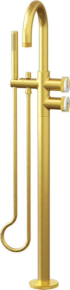 E-11554-R1WT-L1PB-BAU Смеситель напольный отдельностоящий (внешняя часть) GRAFF MOD+