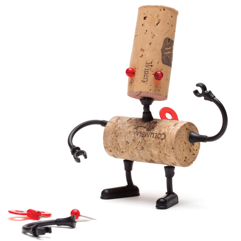 MB766 Декор для винной пробки robots люк Monkey Business  - Вид №1