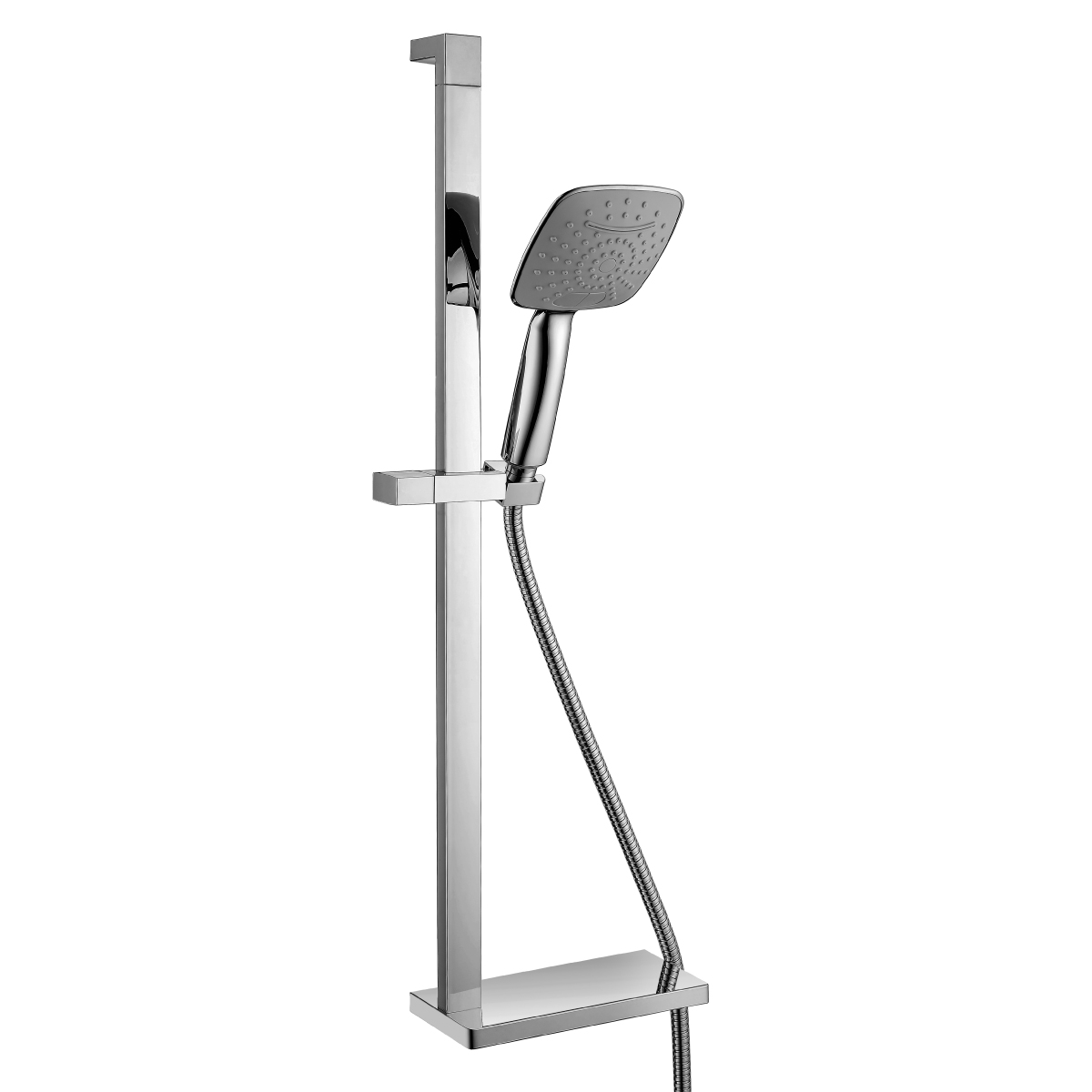 LM8073C Душевой комплект стойка душевая с лейкой 2-функц., полочкой и шлангом 1,5 м., хром LEMARK  - Вид №1
