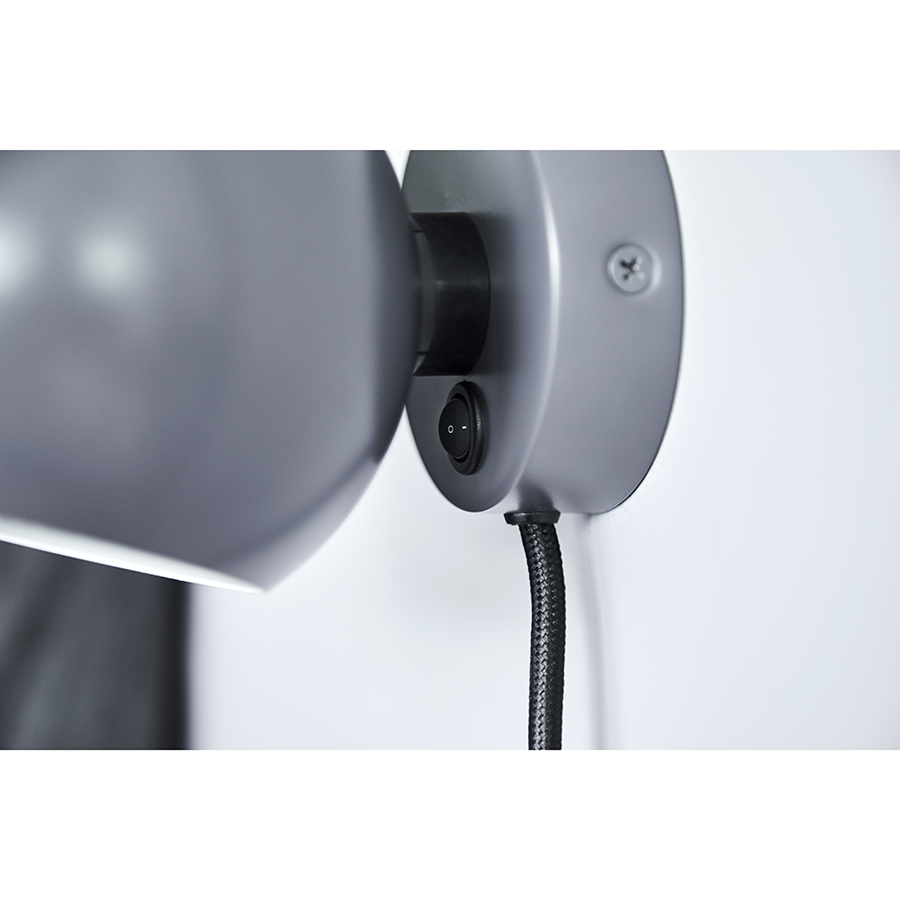 475065011 Лампа настенная ball, D12 см, черная матовая Frandsen  - Вид №4