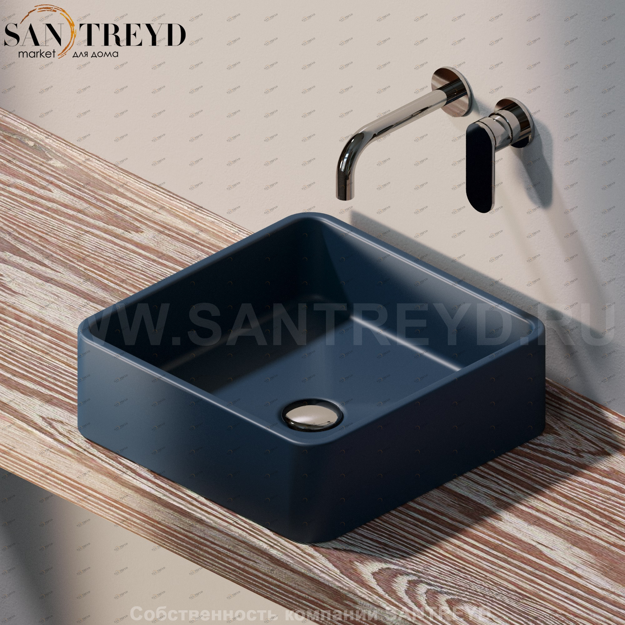 MWL407016 Накладная раковина на столешницу  квадратная Ceramica Flaminia Miniwash