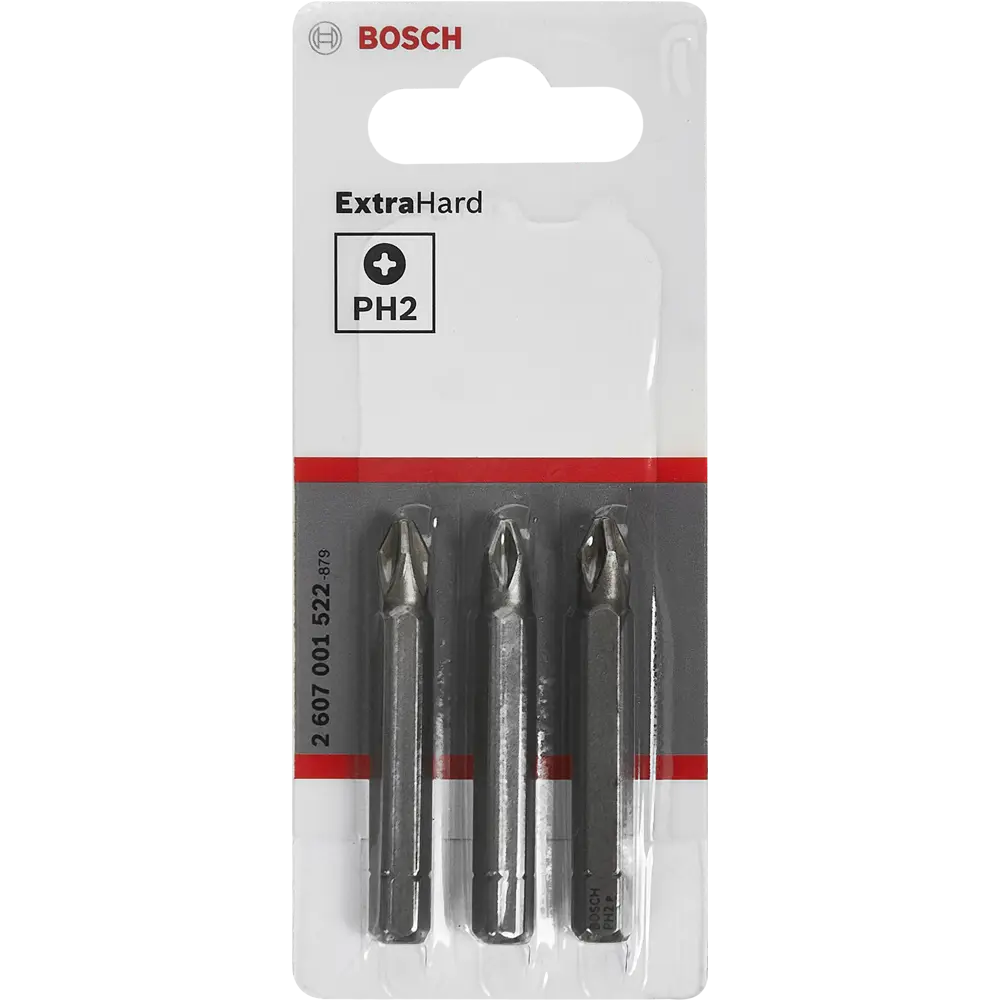 Бита ударная крестовая Bosch Extra Hard 2607001522 PH2x51 мм, 3 шт. 82147521 STLM-2083175 BOSCH PROFESSIONAL  - Вид №1