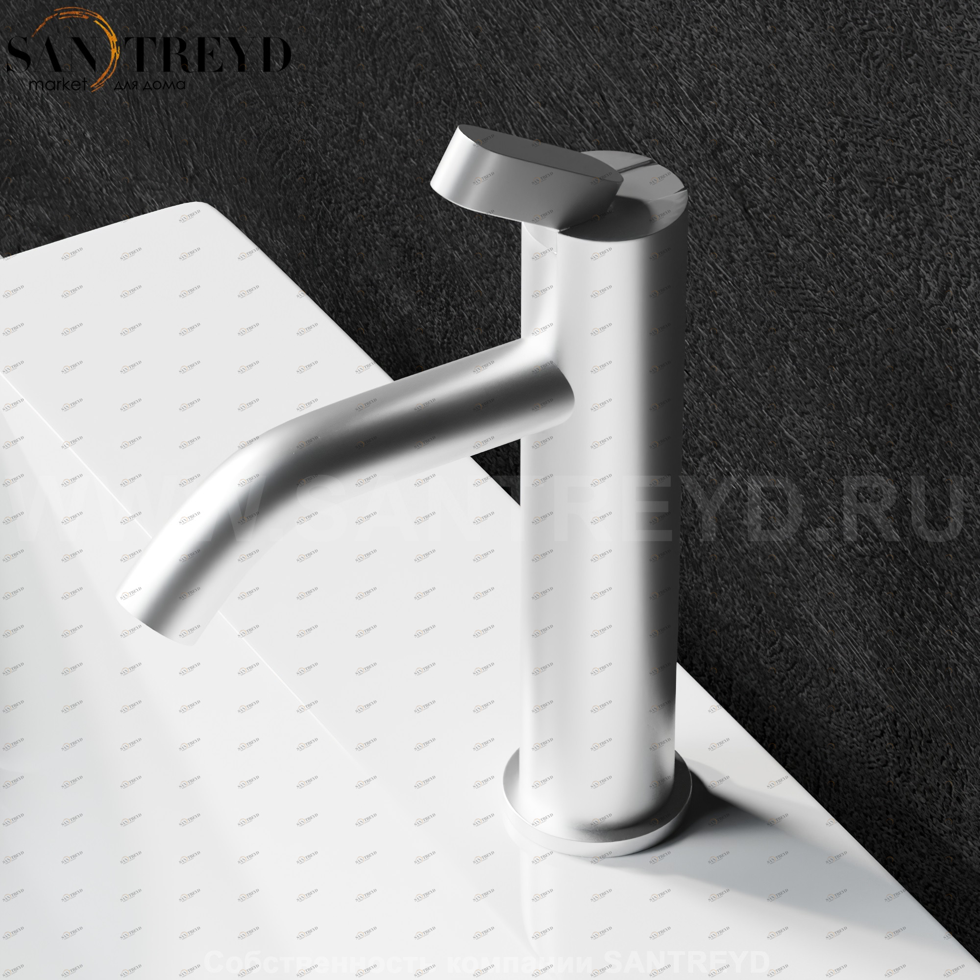 Смеситель ARUB1083SP SQUARE для раковины хромированный матовый Agape