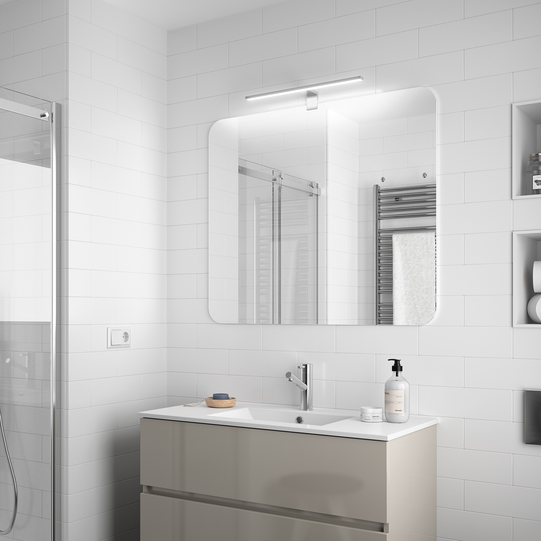 20733 SALGAR Зеркало ROTA 900 900 x 800 мм  - Вид №1