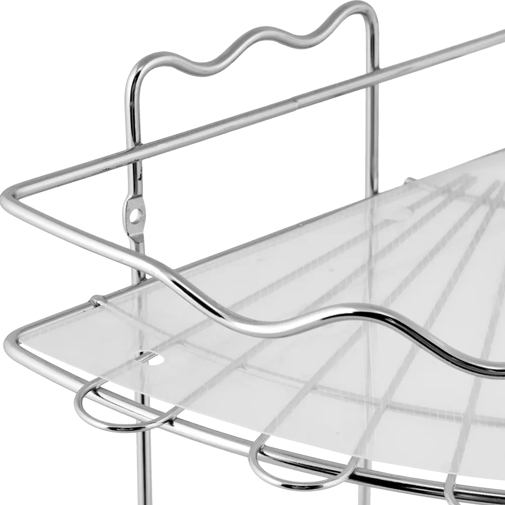 Полка для ванной комнаты Swensa угловая двухъярусная хром SWR STLM-2003586 - Вид №1