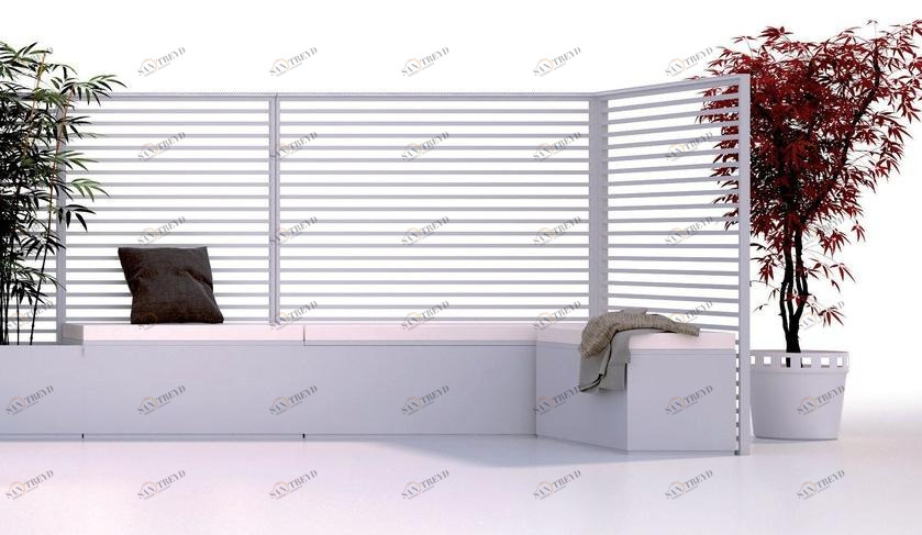 UNOSIDER Алюминиевая вертикальная зеленая решетка Shape sun-id-1468810