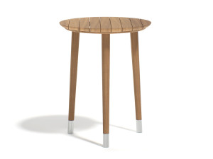 Высокий круглый стол из тикового дерева