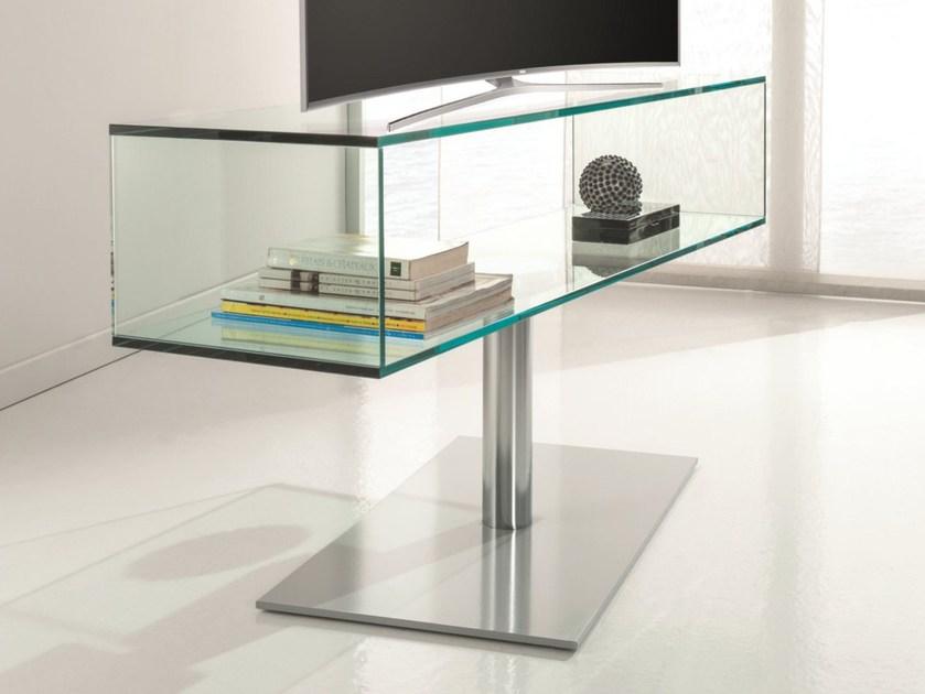 IDEAS Group Поворотная тумба под ТВ из нержавеющей стали и стекла sun-id-1503410 - Вид №2