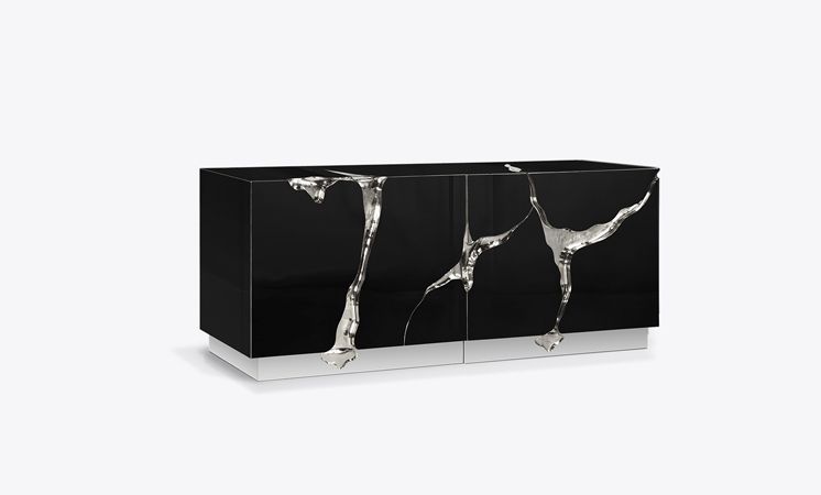 0-059 Буфет Lapiaz черный серебристый Boca Do Lobo  - Вид №12