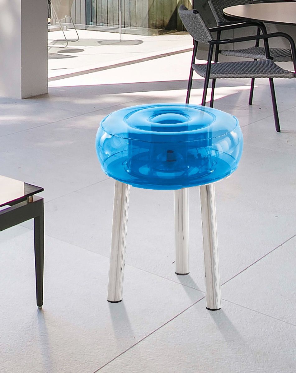 MOJOW Табурет FLOOFY из нержавеющей стали Синий TAFLCIEKO19BC  - Вид №1