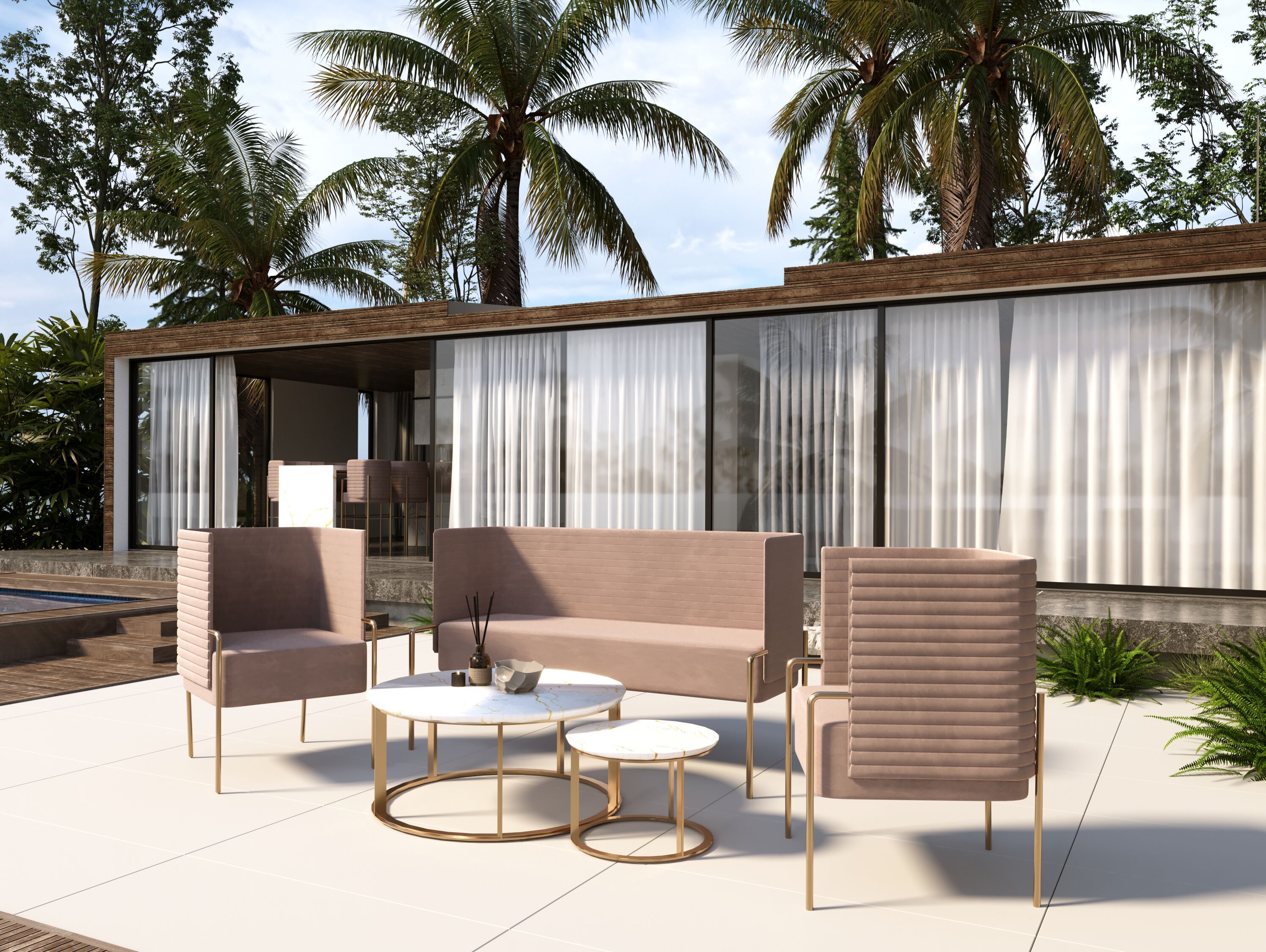 Ткань сад стул с подлокотниками ABLE Оливер ARCH-00126889 - Вид №9