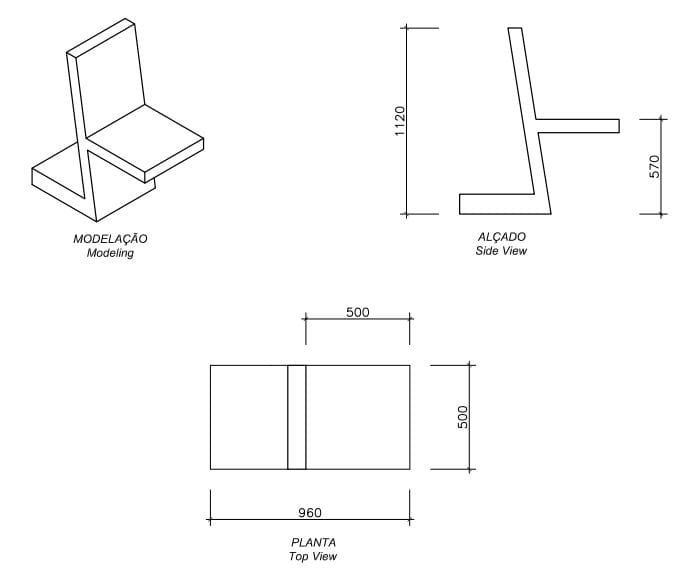 Бетонное наружное сиденье amop Góis ARCH-00139315 - Вид №2
