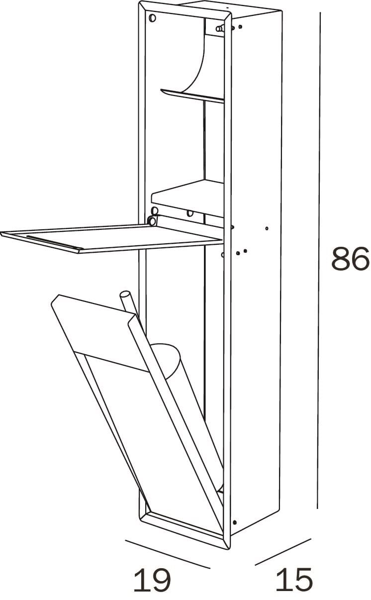 Модуль держателя рулона, запасной держатель рулона и держатель рулона INDA® My secret ARCH-00135301 - Вид №2