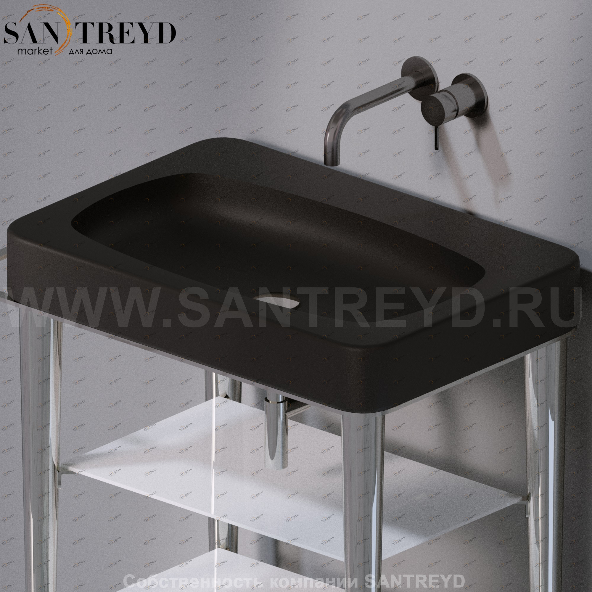 L131105 Накладная раковина на столешницу  прямоугольная A. e T. Italia FUSION AeT ITALIA