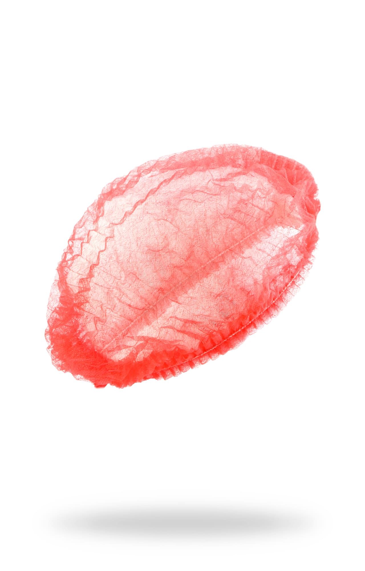 60471 Шапочка-шарлотта красная  Одноразовая одежда размер Спецодежда  - Вид №1