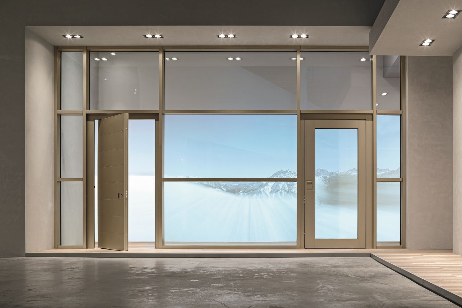 Алюминиевая и стеклянная бронированная входная дверь Oikos Nova ARCH-00075446 - Вид №15