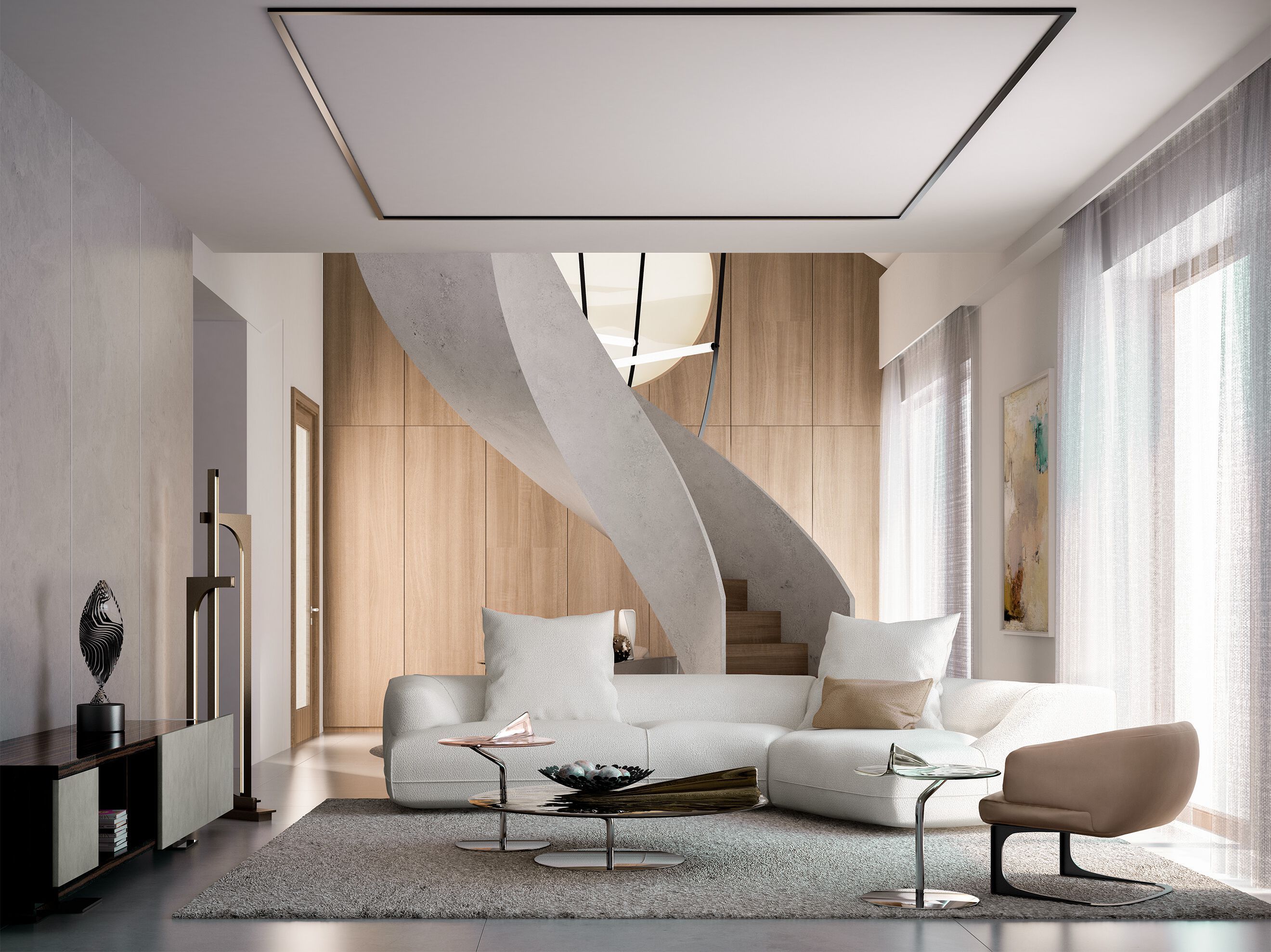 Стеклянный круглый журнальный столик Arketipo MAVERICK ARCH-00027396 - Вид №4