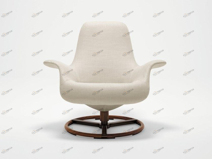 Giorgetti Вращающееся кресло из ткани с подлокотниками Tilt sun-id-1503116