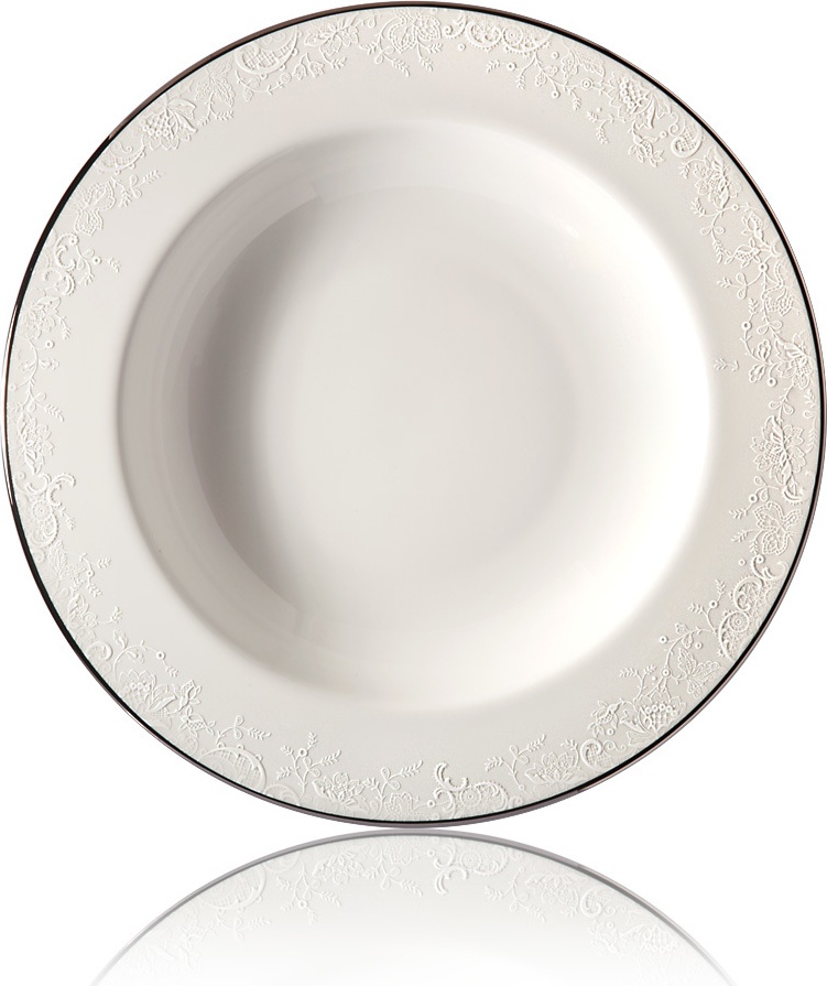 10529234 Lenox Тарелка суповая Lenox "Фарфоровое кружево,Маркеса" 23см Фарфор костяной 
