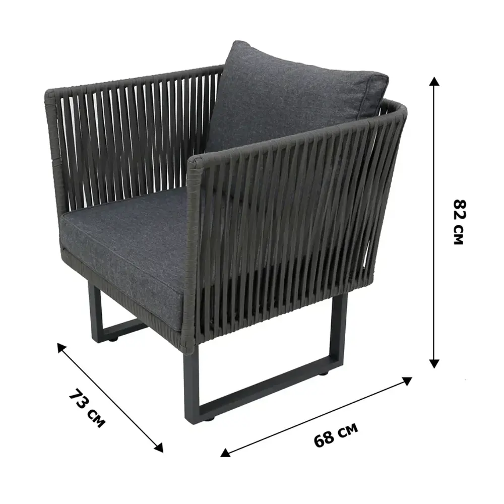 Набор мебели Стелла GS001 металл цвет серый Santreyd STLM-2106224 - Вид №12