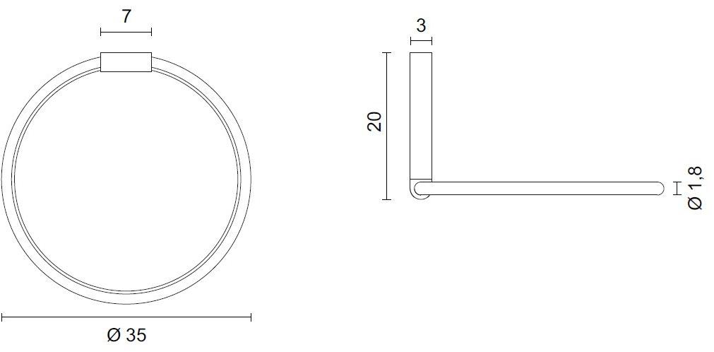 EGOLUCE Светодиодный потолочный светильник Lancia tonda 5602-05  - Вид №6