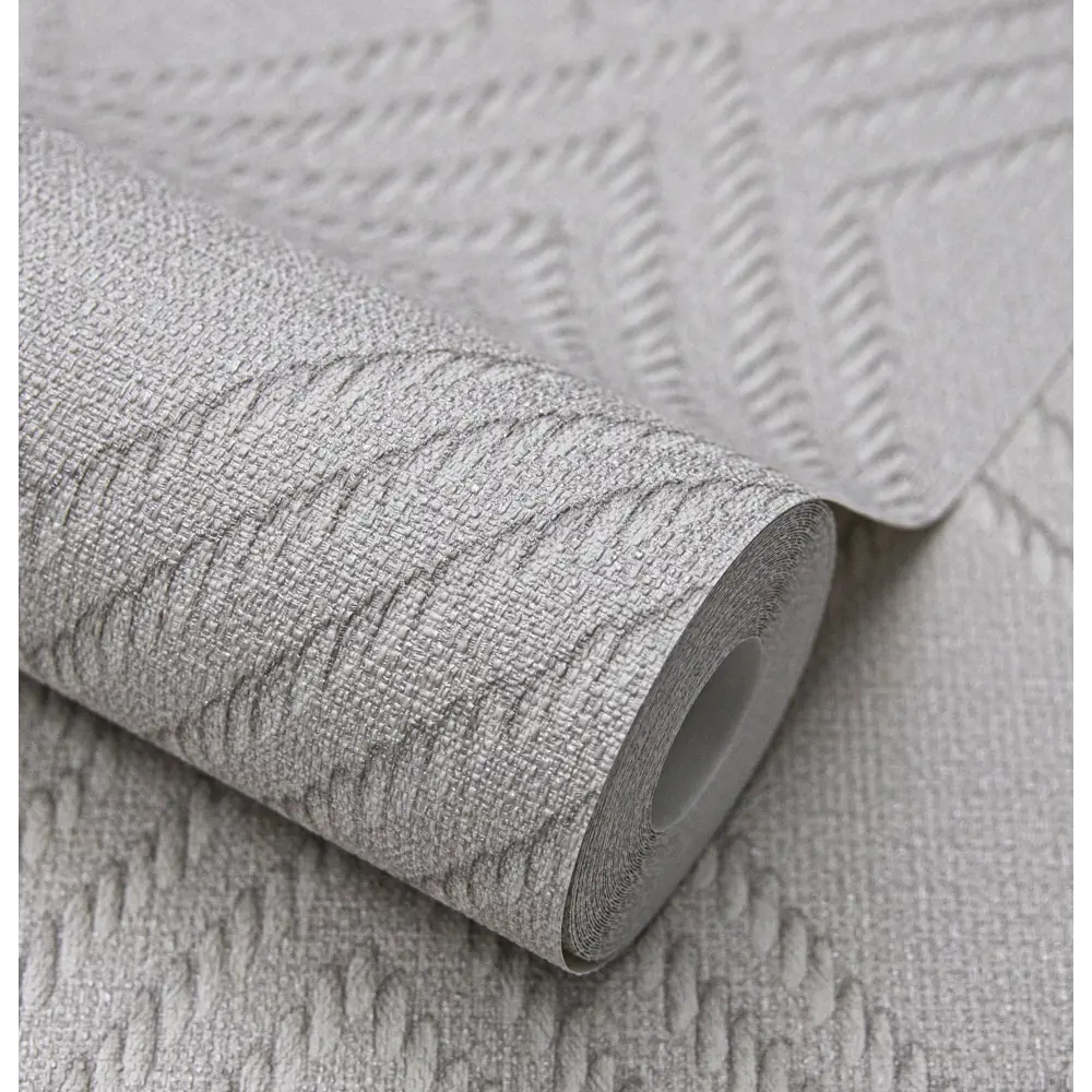 Обои флизелиновые Wallsecret Lana серые с геометрическим рисунком 89420063 STLM-1568467 - Вид №2