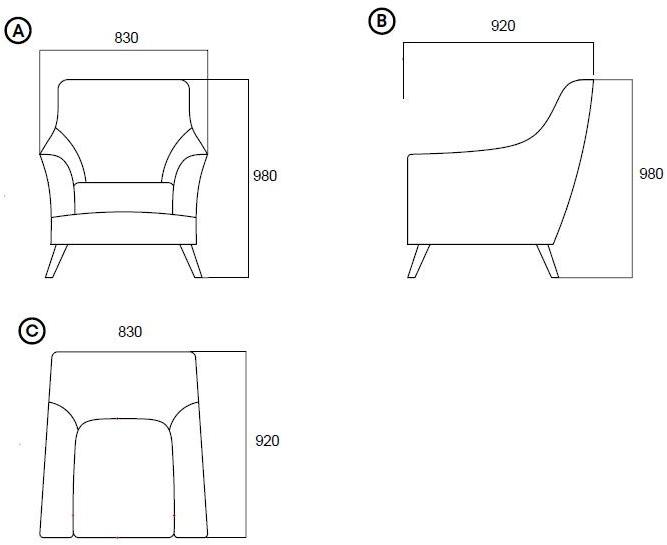 Enza Home Кресло из ткани с подлокотниками Ottavia sun-id-1495399 - Вид №9