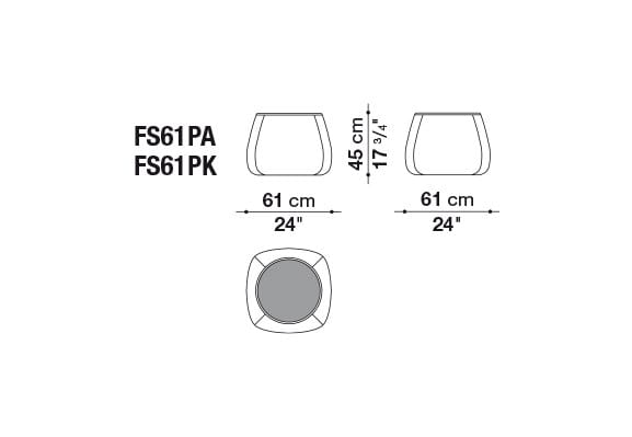 Круглый пуф из ткани B&B Italia Fat Sofa ARCH-00152420 - Вид №4