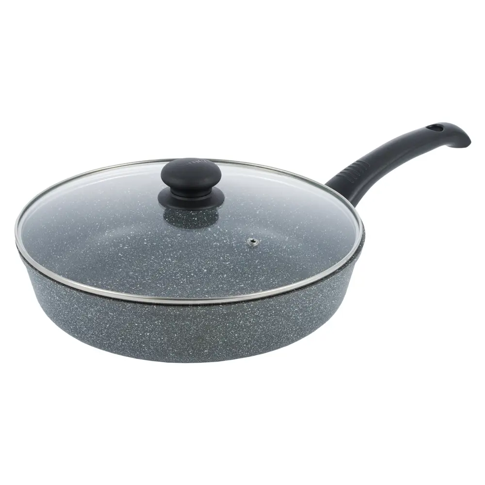 Сковорода Werner Letizia 51674 28 см алюминий с крышкой цвет черный STLM-2151683