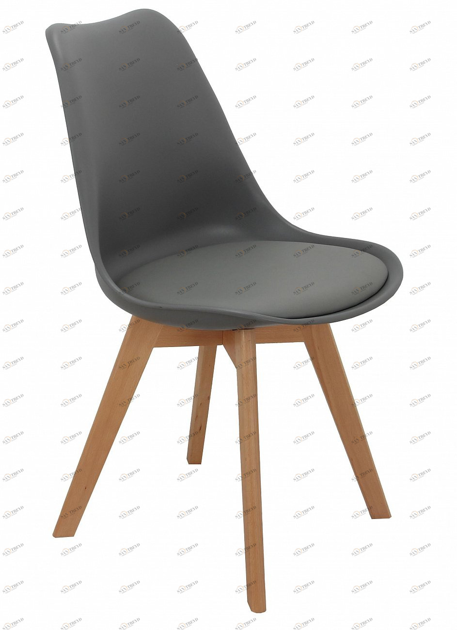 Стул с деревянными ножками серый Eames Bon BRADEX HOME  00-3973914 Серый 