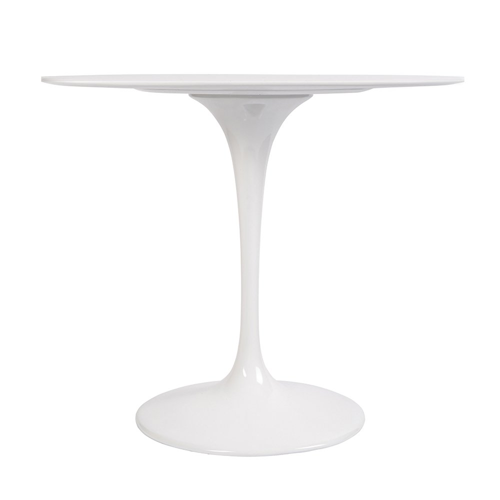 Обеденный стол круглый белый глянцевый 90 см Eero Saarinen Style Tulip Table SOHO DESIGN TULIP 131561 Белый - Вид №1