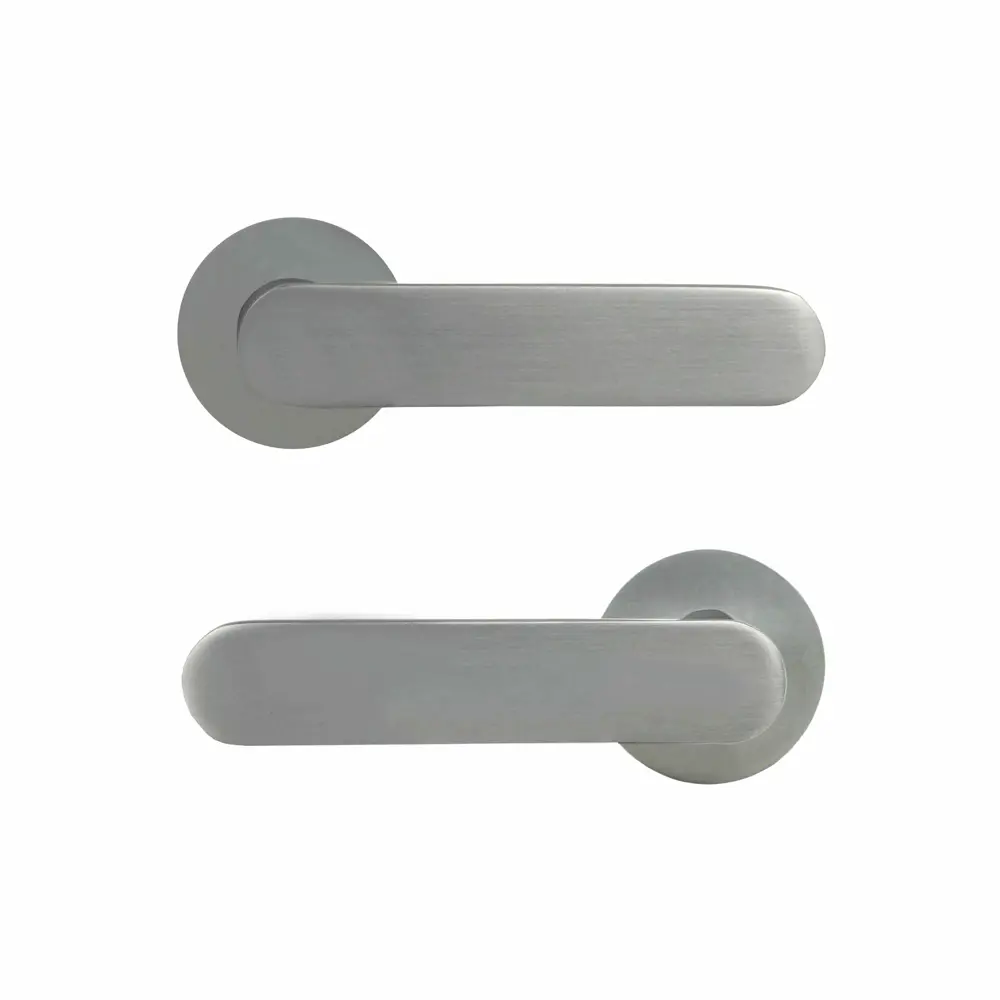 Дверная ручка на розетке KREAFORTA Шуя без запирания цвет хром STLM-2045026 - Вид №1