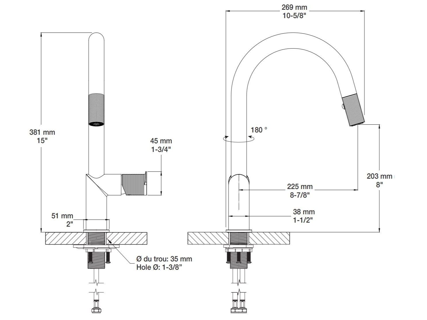 Смеситель для кухни с поворотным изливом BARIL Vision ARCH-00057572 - Вид №8