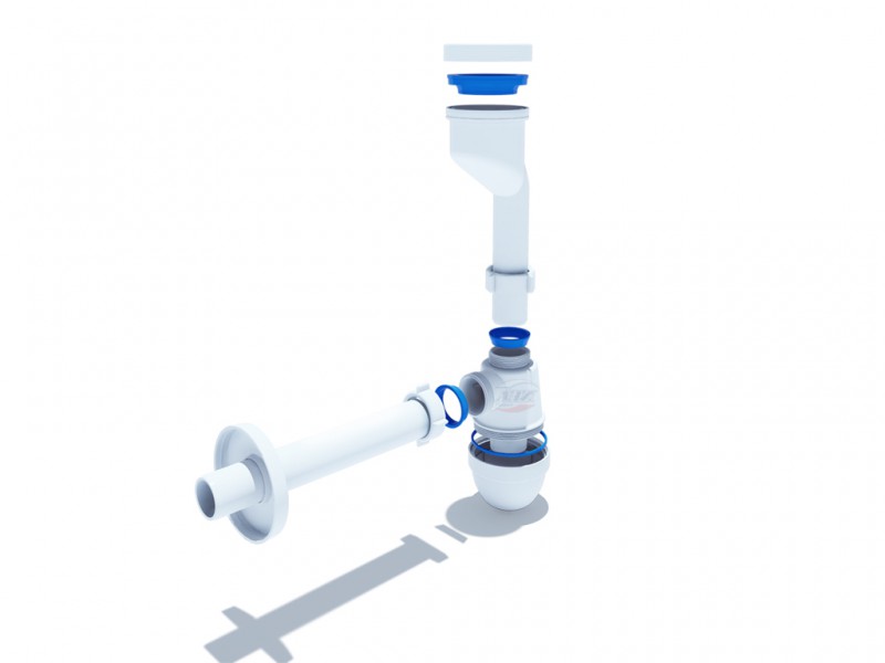 Сифон для писсуара АНИ с выходом на 32, с прямой трубой 32мм U1003 АНИ пласт 7220 - Вид №1