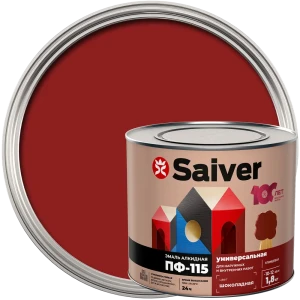 Эмаль ПФ-115 Saiver Lux глянцевая цвет шоколадный 1.8 кг 83402306 STLM-2098916