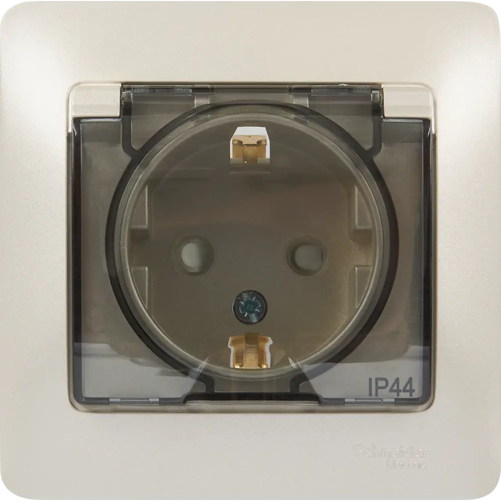 Schneider Electric Glossa - розетка влагозащищенная платина 84693615