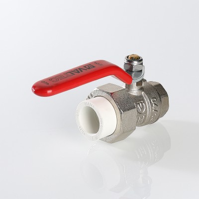 VTp.742.0.04007 Кран шаровой латунный с переходом на полипропиленовую трубу Valtec 40 х 1 1/4"  - Вид №3