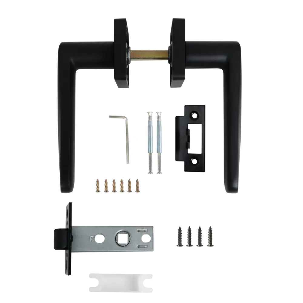 Дверные ручки EDSON P12Q1 на розетке для межкомнатных и входных дверей 85167464 STLM-0059306 - Вид №1