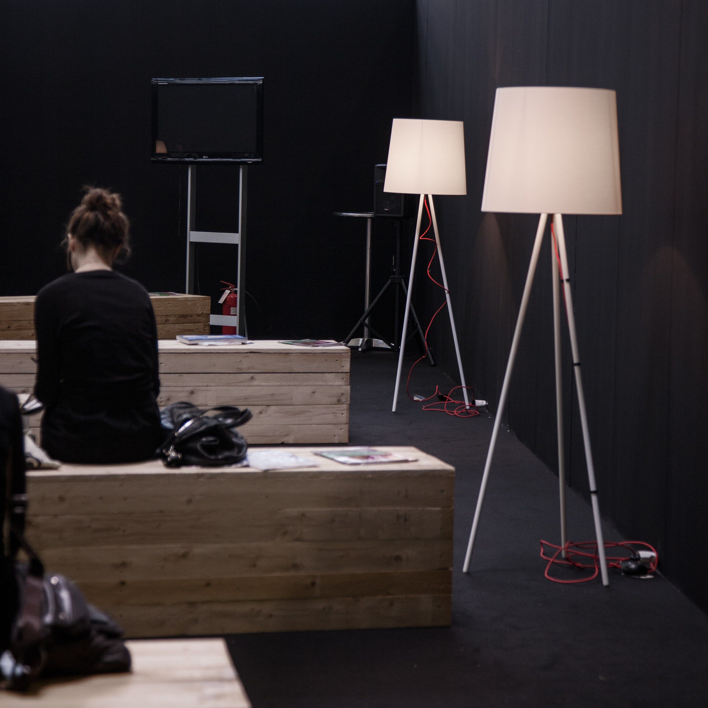 Металлическая напольная лампа с тканевым абажуром Martinelli Luce Eva ARCH-00036956 - Вид №2