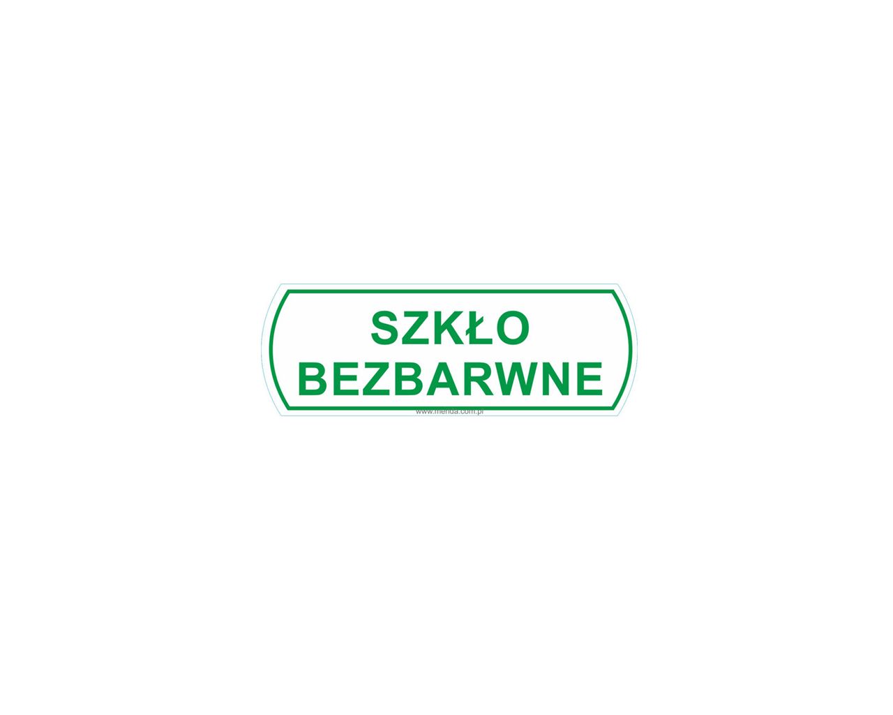 DX668 НАКЛЕЙКА ДЛЯ МУСОРОСЕЛЯ "ПРОЗРАЧНОЕ СТЕКЛО", МАЛЕНЬКАЯ, РАЗМЕРЫ: 10 СМ Х 3,5 СМ Merida 