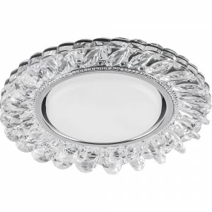 Светильник потолочный встраиваемый с белой подсветкой 13,5 см хром Feron 40501 FERON ДИЗАЙНЕРСКИЕ 00-3955401 Хром