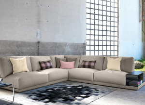 Угловой диван из ткани