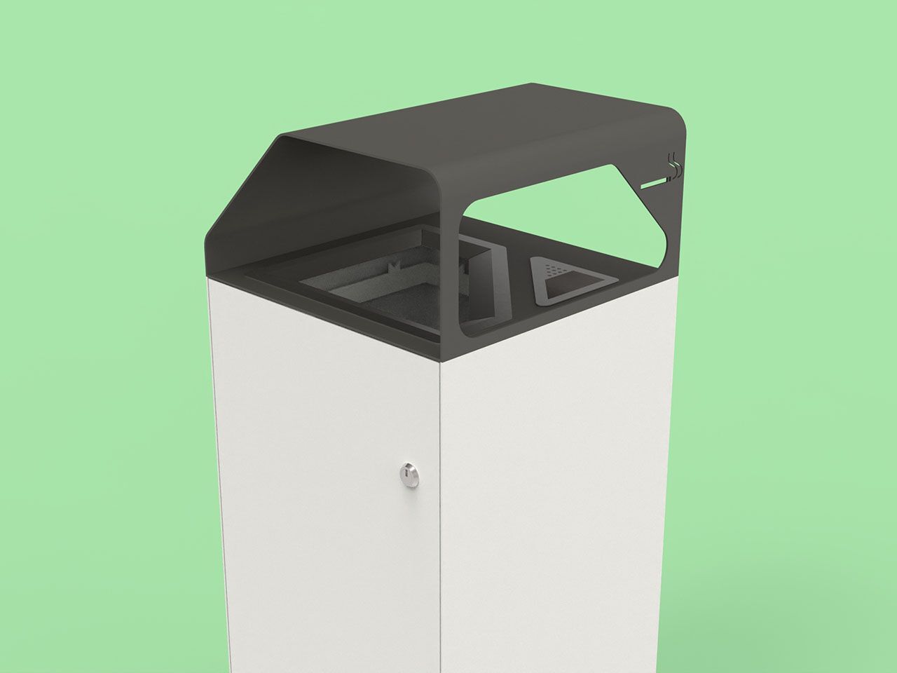 Держатель для мусора из листового металла с пепельницей Lazzari Майами ARCH-00129152 - Вид №8