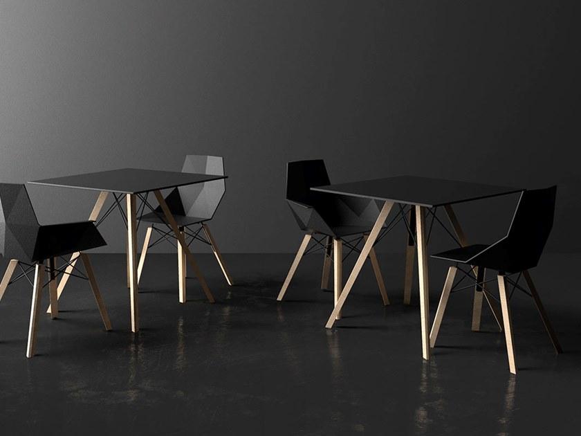 VONDOM Садовый стул из полипропилена Faz wood 54295, 54295f - Вид №2